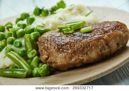 Karbonader - Danish Breaded Pork Patties  , Close Up
