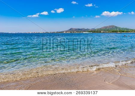 Idyllic Beach Cala Sa Marjal, Es Ribells At The Beautiful Seaside Of Son Servera On Majorca Island, 