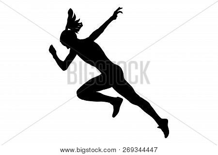 Start Running Faster Woman Sprinter Runner Athlete