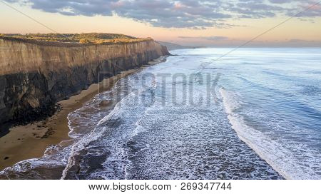 Cliffs Over Sea Aerial Photo
