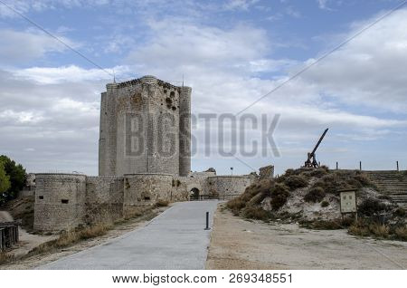 Iscar Village Castle In The Province Of Valladolid