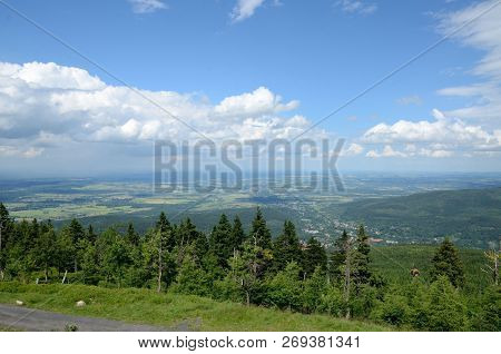 Landscape In Poland. The Izera Mountains Near Swieradow-zdroj Town.