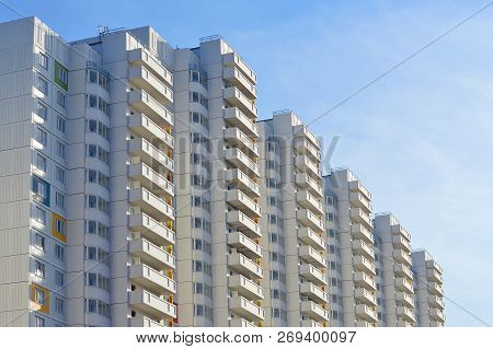 The Facade Of A New Multi-storey Multi-residential Building