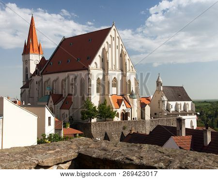Gothic Church Of St. Nicholas In Czech Kostel Svateho Mikulase, Znojmo, South Moravia, Czech Republi
