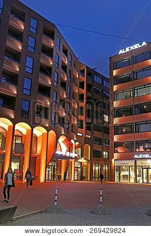 Tallinn, Estonia - August 30, 2018: Modern Architecture Of Metropol Hotel In Rotermann Quarter In Th