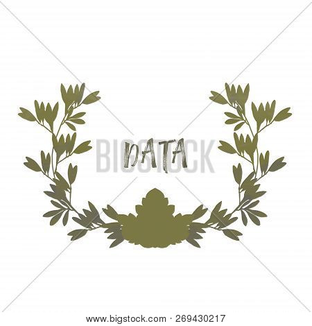 Frame Olive Design Olive Digital Clip Art Beautiful Watercolor Drawing Flowers Illustration Similar 
