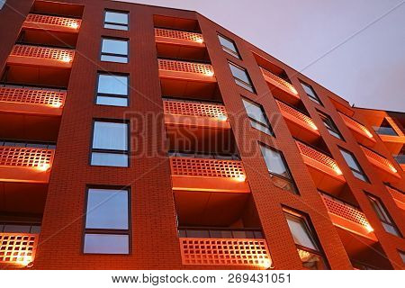Modern Architecture Of Metropol Hotel In Rotermann Quarter In The Evening, Tallinn, Estonia