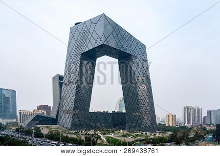 Beijing, China - 20 October 2018: Cmg Headquarters Buildings In Central Business District