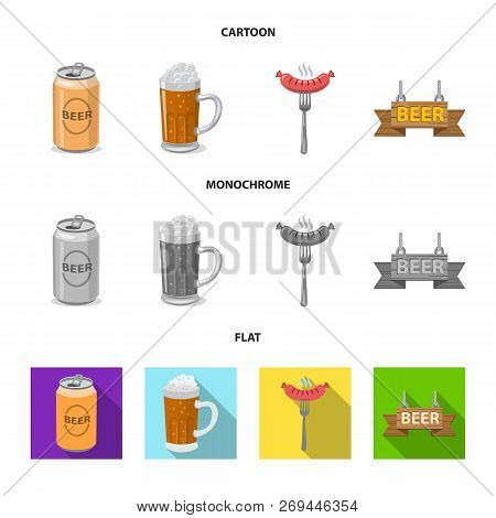 Vector Design Of Pub And Bar Symbol. Set Of Pub And Interior Vector Icon For Stock.