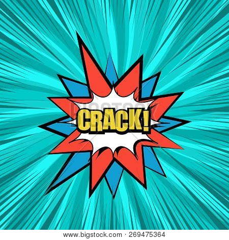 Comic Book Page Colorful Concept With Yellow Crack Wording Colorful Speech Bubbles Radial And Rays E