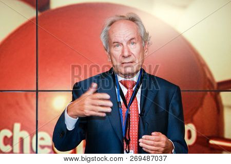 Moscow, Russia - June 19, 2012: Head Of Scheer Management Company August-wilhelm Scheer Make Speech