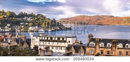 The Skyline Of Oban In Autumn, Argyll In Scotland - United Kingdom