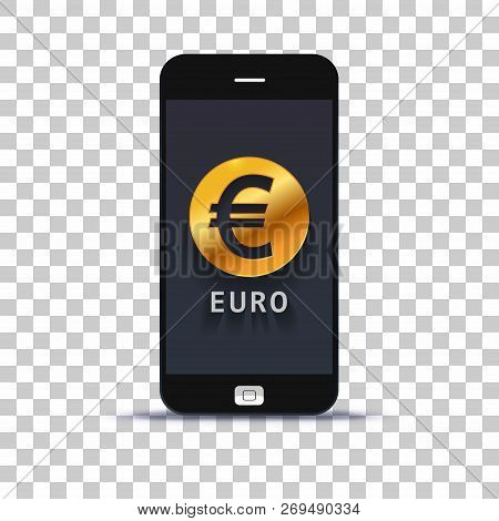 Euro Exchange Application For Mobile Pone Pasted On Photo Paper