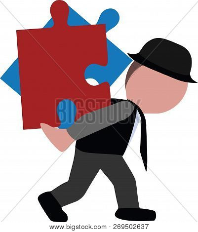 Bent Person Brings Back Puzzle Pieces Bent Person
