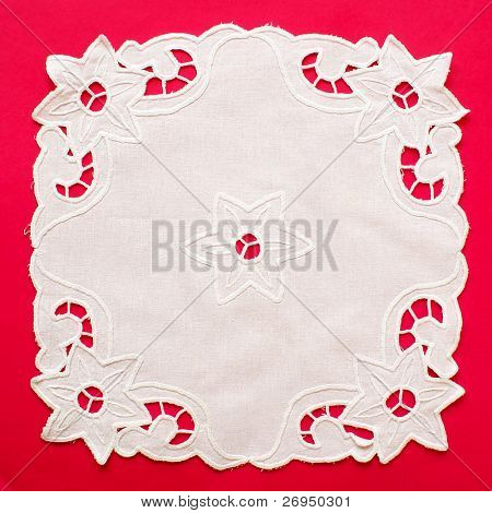 วินเทจ doily Richelieu เย็บปักถักร้อย