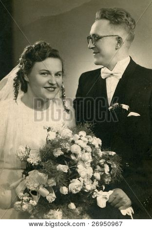 Vintage häät valokuva (1948)