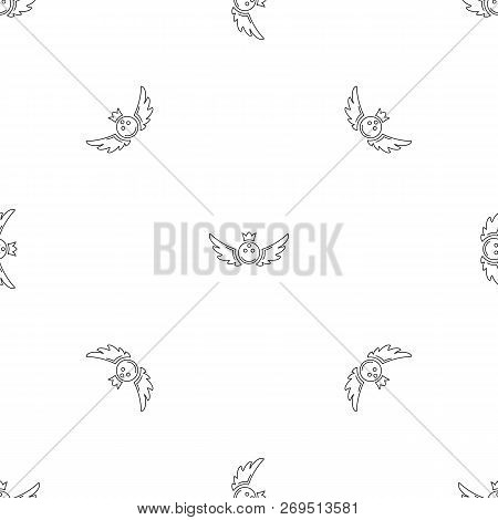 Bowling King Emblem Pattern Seamless Vector Repeat Geometric For Any Web Design