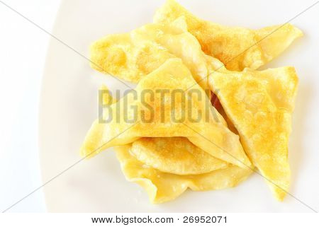 Smažený Kreplach (židovská ravioli)