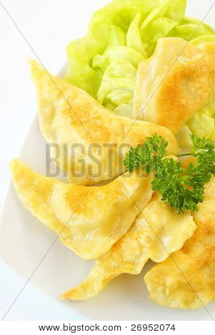 Smažený Kreplach (židovská ravioli)