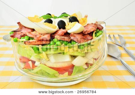 Sju lager sallad
