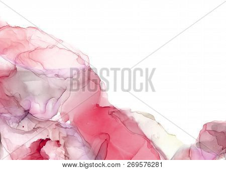 Alcohol Ink Sea Texture. Fluid Ink Abstract Background. Art For Design