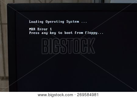 Boot Error Message On Pc Screen