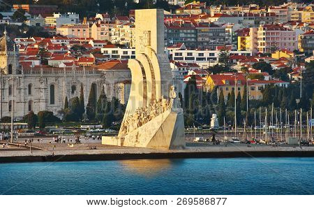 Lisbon, Portugal - October 02, 2014: Monument To The Discoveries  In Lisbon. Celebrates The Portugue