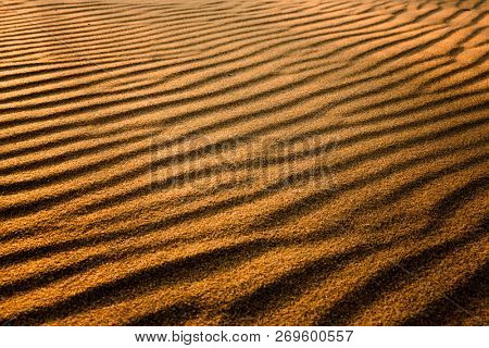Beautiful lansdscape view of golden sand
