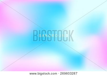 Magic Pastel Unicorn Background, Fairytale Backrop, Princess Banner. Esp10 Vector Illustration
