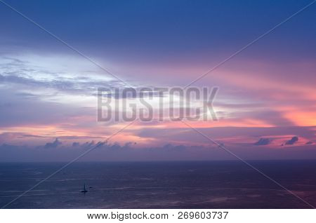 Colorful Dramatic Sky With Cloud At Sunset.sky With Background