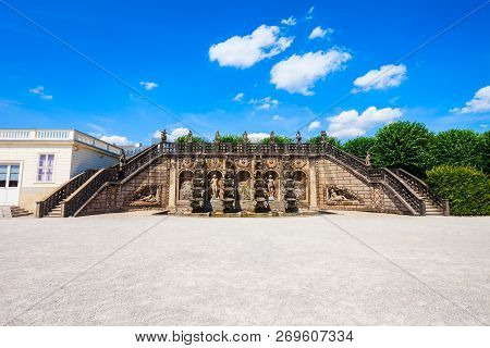 Herrenhausen Gardens Of Herrenhausen Palace Located In Hannover, Germany
