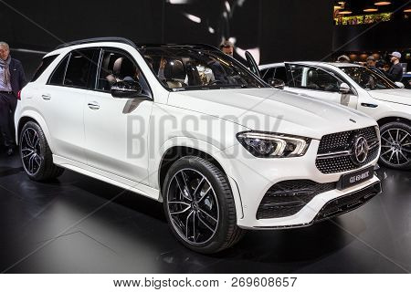 Paris - Oct 3, 2018: New 2019 Mercedes Gle 450 4matic Car Showcased At The Paris Motor Show.