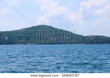 Watching The Burgazada Island From A Steamboat.