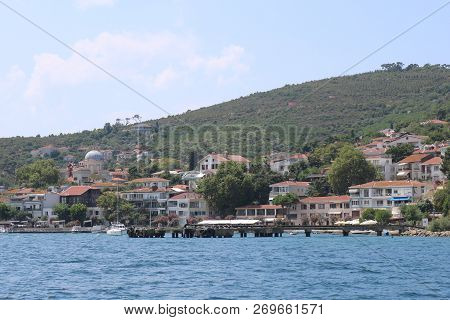 Watching The Burgazada Island From A Steamboat.