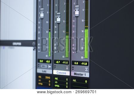 Recording Studio Audio Controls