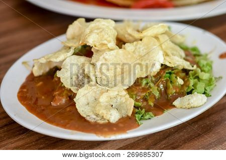 Gado Gado Indonesian Salad With Peanut Sauce On The Table.