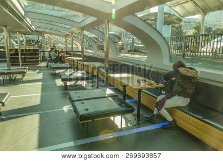 Interior Of Modern Tourist Boat