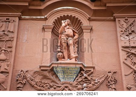 Georg Friedrich Bernhard Riemann Statues At Front Of Classic Building For People Visit At Heidelberg
