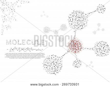 Radiation. Low Poly Wireframe Illustration Style. Vector Polygonal Image In The Form Of A Starry Sky