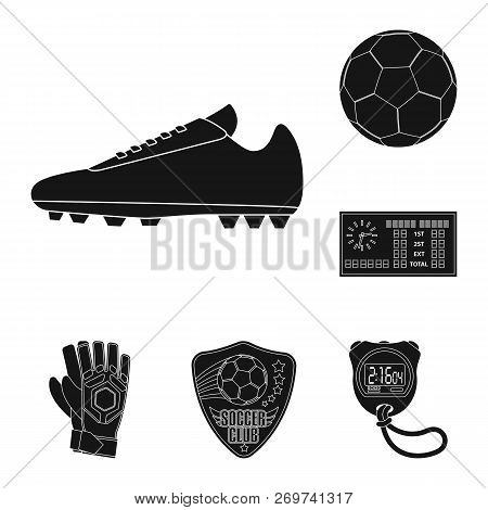 Vector Illustration Of Soccer And Gear Icon. Set Of Soccer And Tournament Stock Symbol For Web.