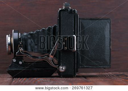 Moscow, Russia, April 14, 2017. The Old Soviet Medium Format Scaling Camera Moskwa-3, Released1951.