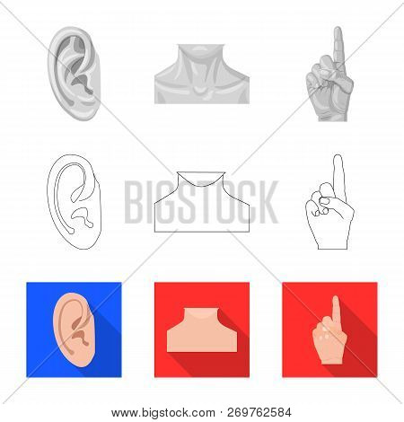 Vector Design Of Human And Part Sign. Collection Of Human And Woman Vector Icon For Stock.