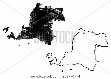 Banten (subdivisions Of Indonesia, Provinces Of Indonesia) Map Vector Illustration, Scribble Sketch 