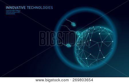 In Vitro Fertilization 3d Low Poly. Reproductive Modern Technology Medicine Health Care Pregnancy He
