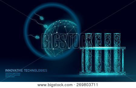 In Vitro Fertilization Test Tube Low Poly. Reproductive Modern Technology Medicine Health Care Pregn