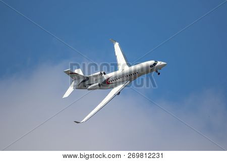 Paris - Jun 2017: Dassault Falcon 8x Business Jet In Flight