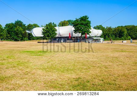 Koblenz, Germany - June 27, 2018: Cable Car Station At The Ehrenbreitstein Fortress In Koblenz Town 