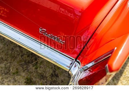 Paaren Im Glien, Germany - May 19, 2018: Fragment Of The Full-size Luxury Car Cadillac De Ville Conv