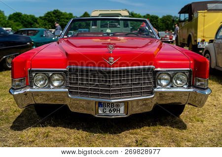 Paaren Im Glien, Germany - May 19, 2018: Full-size Luxury Car Cadillac De Ville Convertible (third G