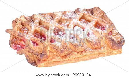 Twist Bun With Jam On White Background